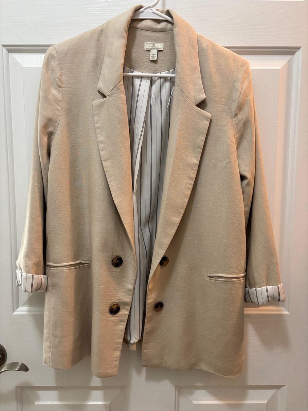 Jules & Leopold Light Tan Women's Blazer Jacket -